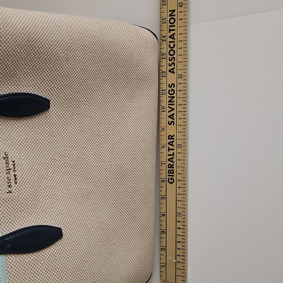 Kate Spade Tan and Navy Tote - Picture 6 of 7